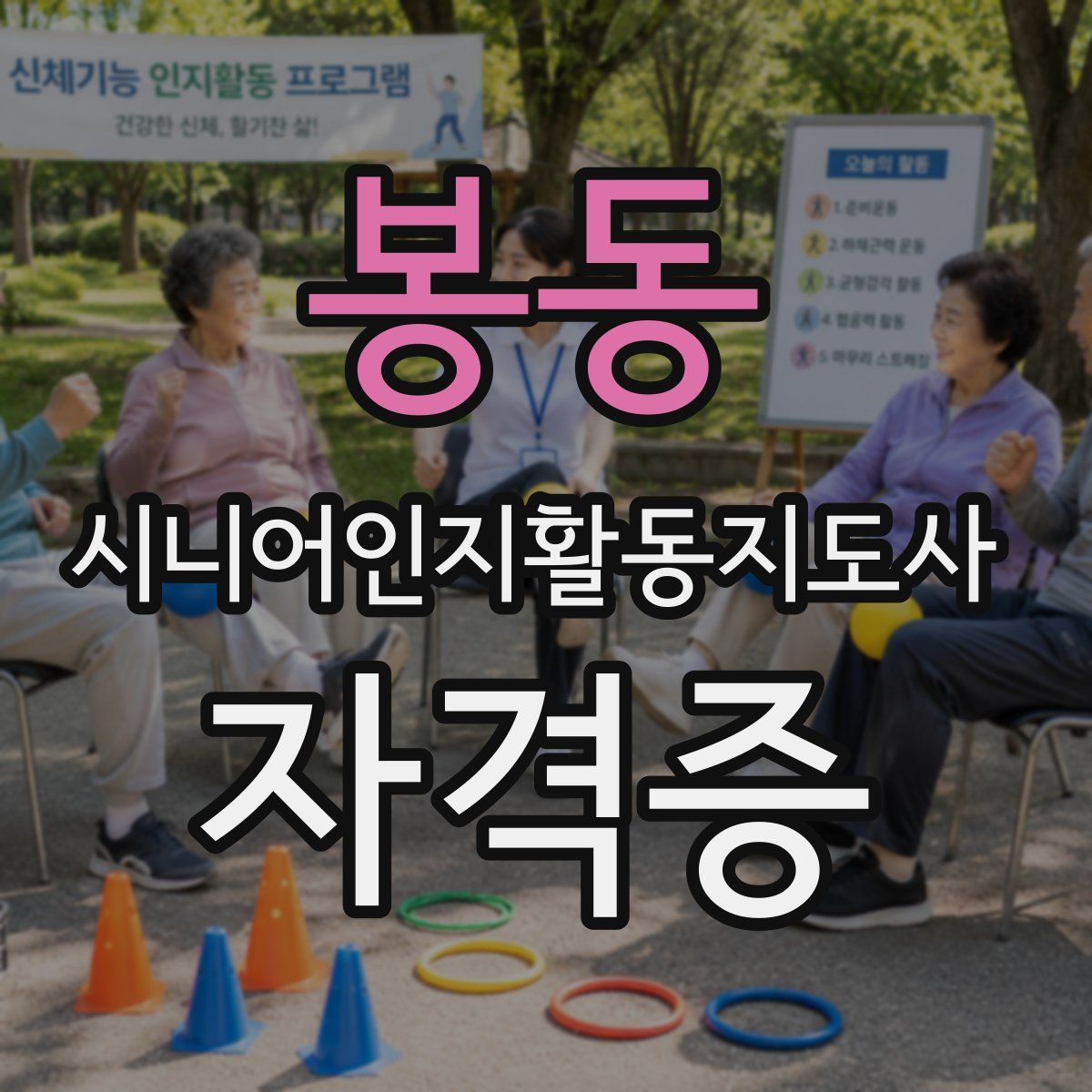 봉동 시니어인지활동지도사 자격증