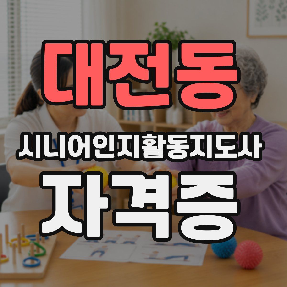대전동 시니어인지활동지도사 자격증