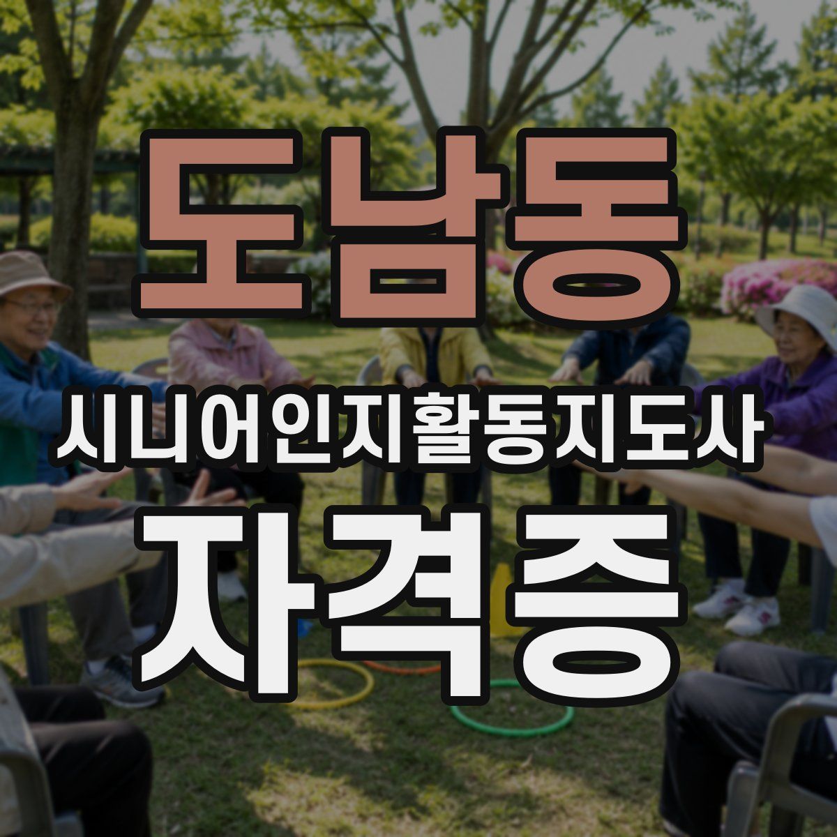 도남동 시니어인지활동지도사 자격증