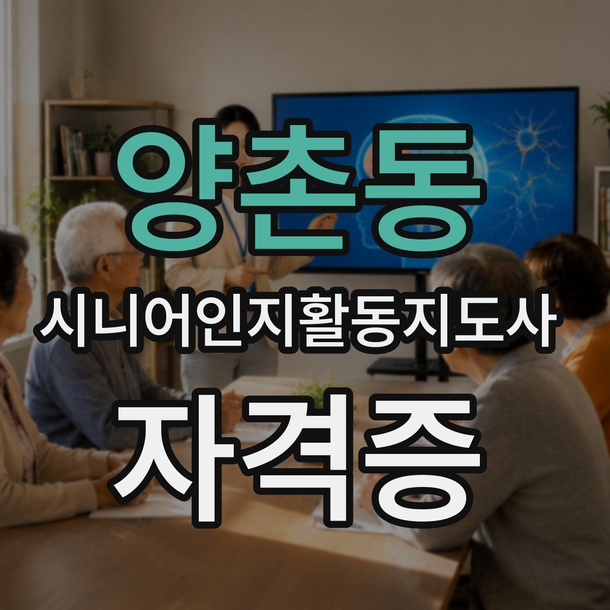 양촌동 시니어인지활동지도사 자격증