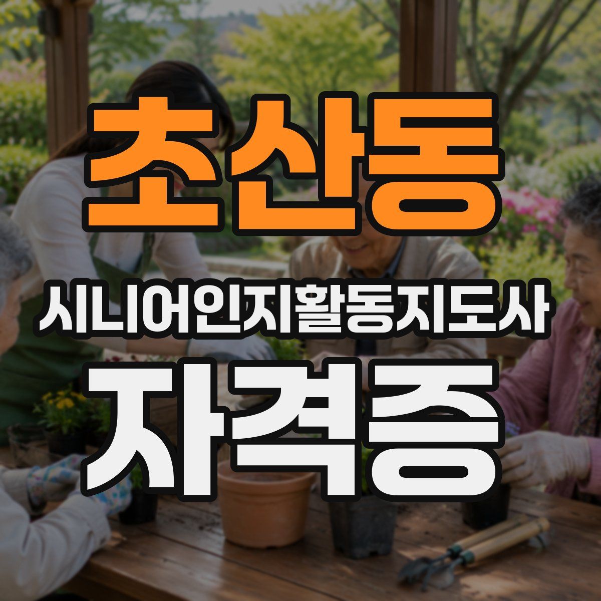 초산동 시니어인지활동지도사 자격증