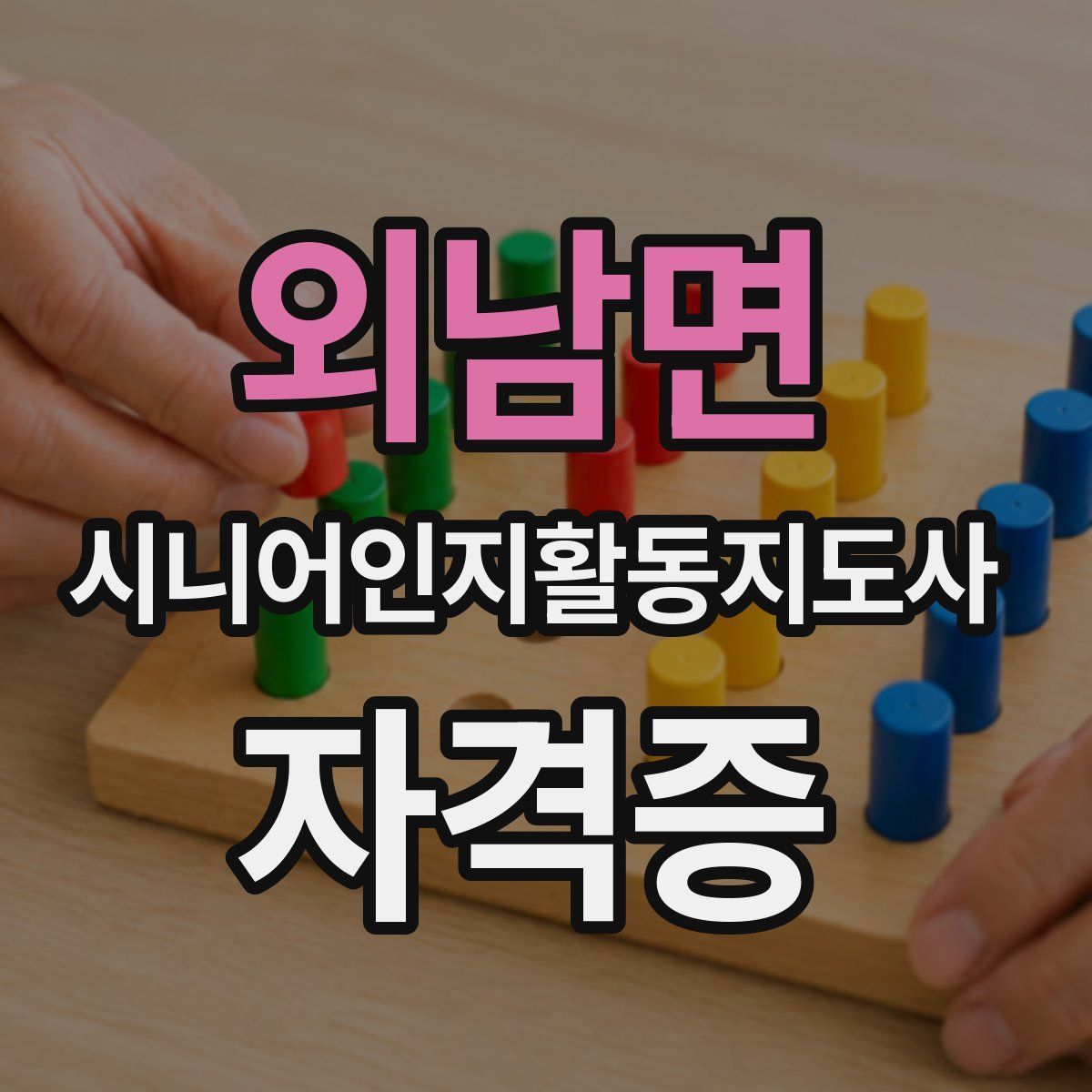 외남면 시니어인지활동지도사 자격증
