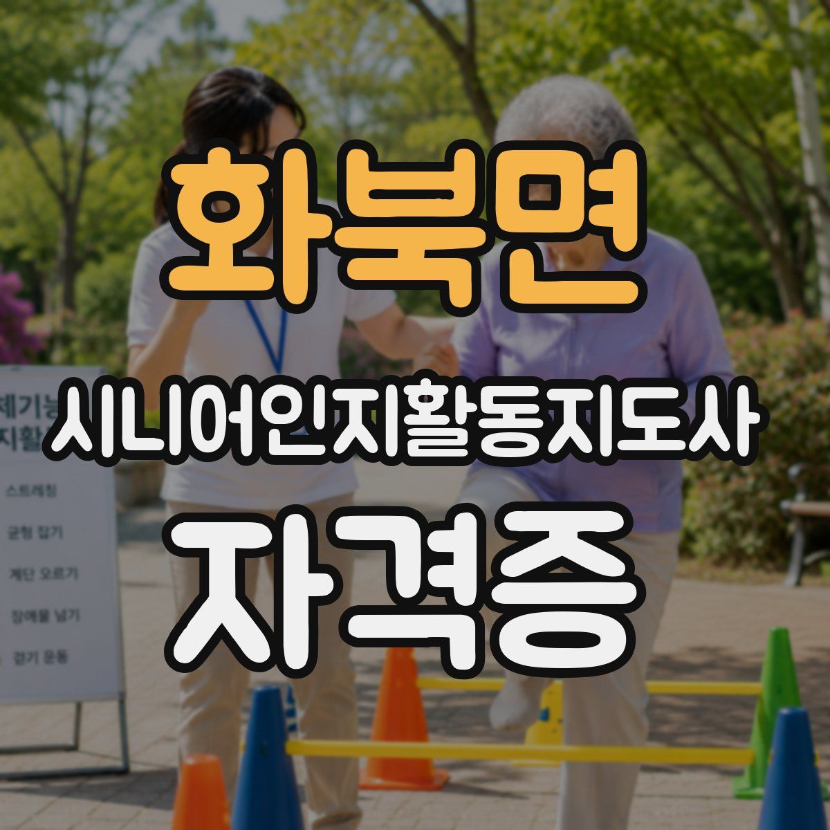 화북면 시니어인지활동지도사 자격증