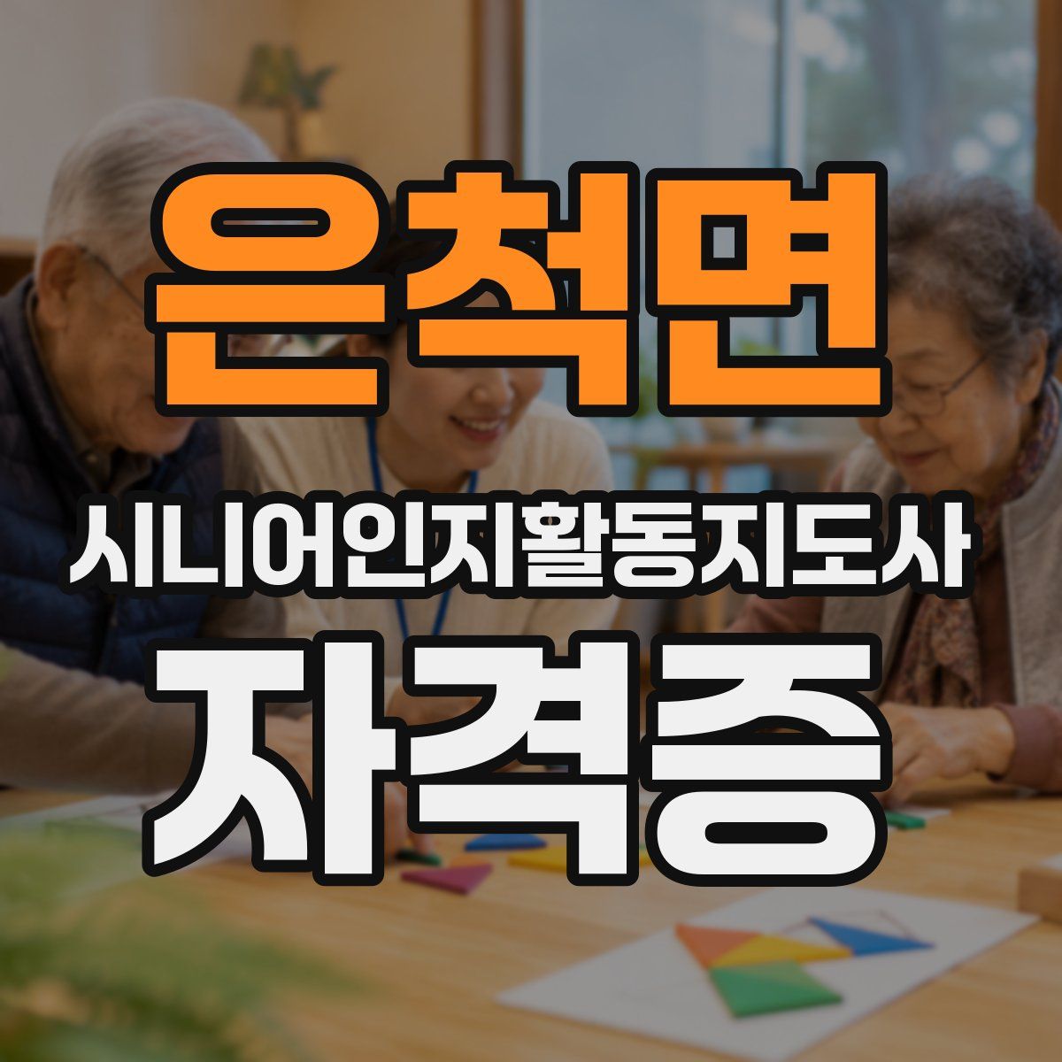 은척면 시니어인지활동지도사 자격증