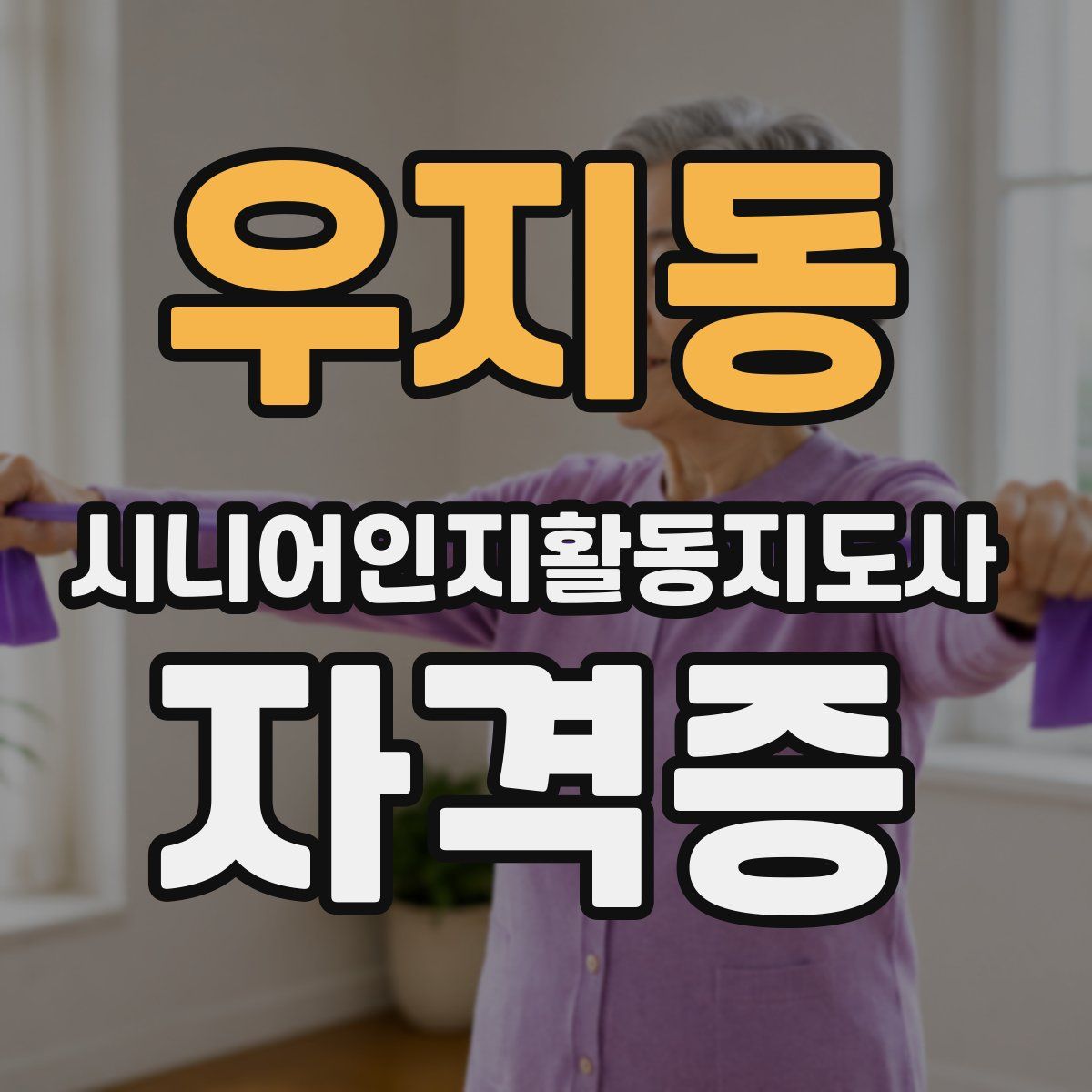 우지동 시니어인지활동지도사 자격증
