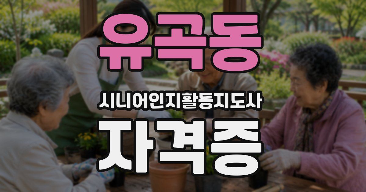 유곡동 시니어인지활동지도사 자격증