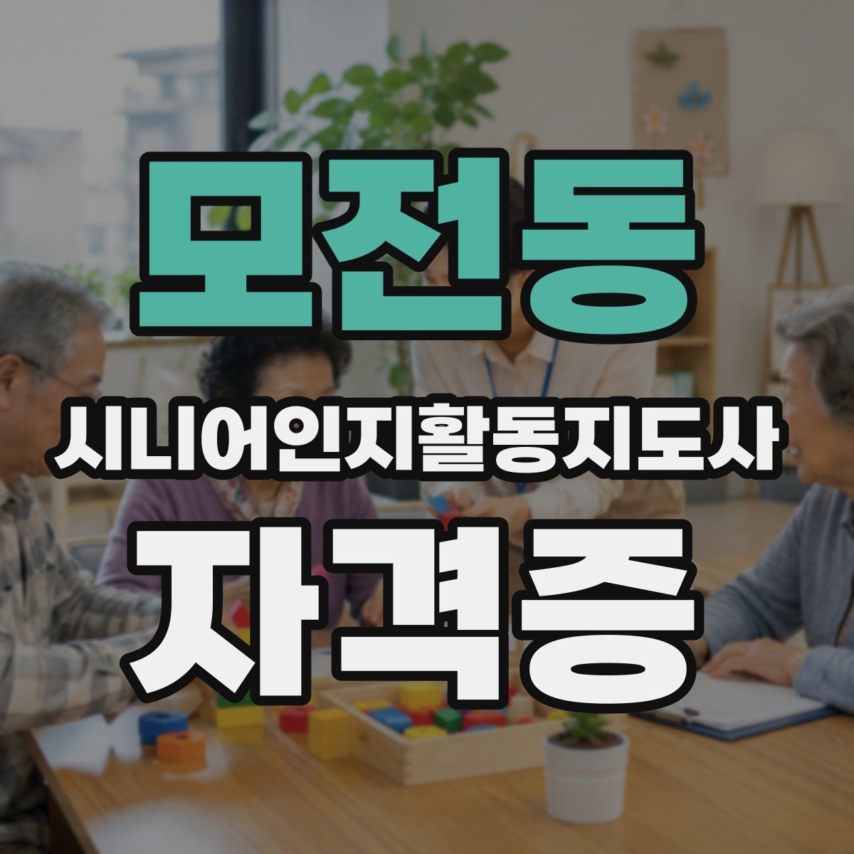 모전동 시니어인지활동지도사 자격증
