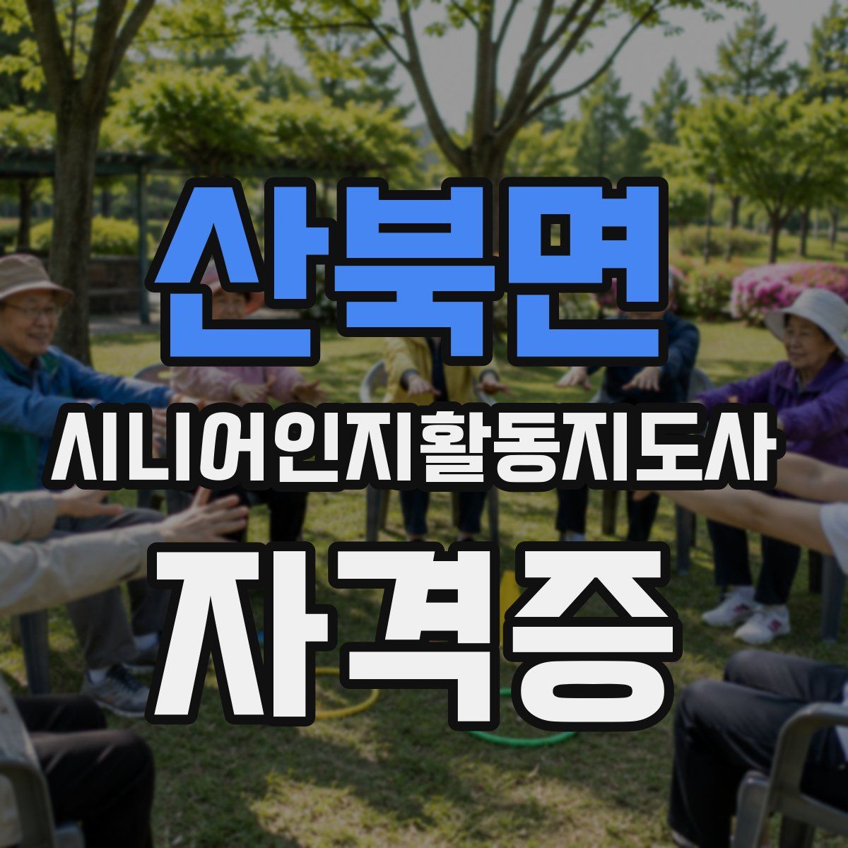 산북면 시니어인지활동지도사 자격증