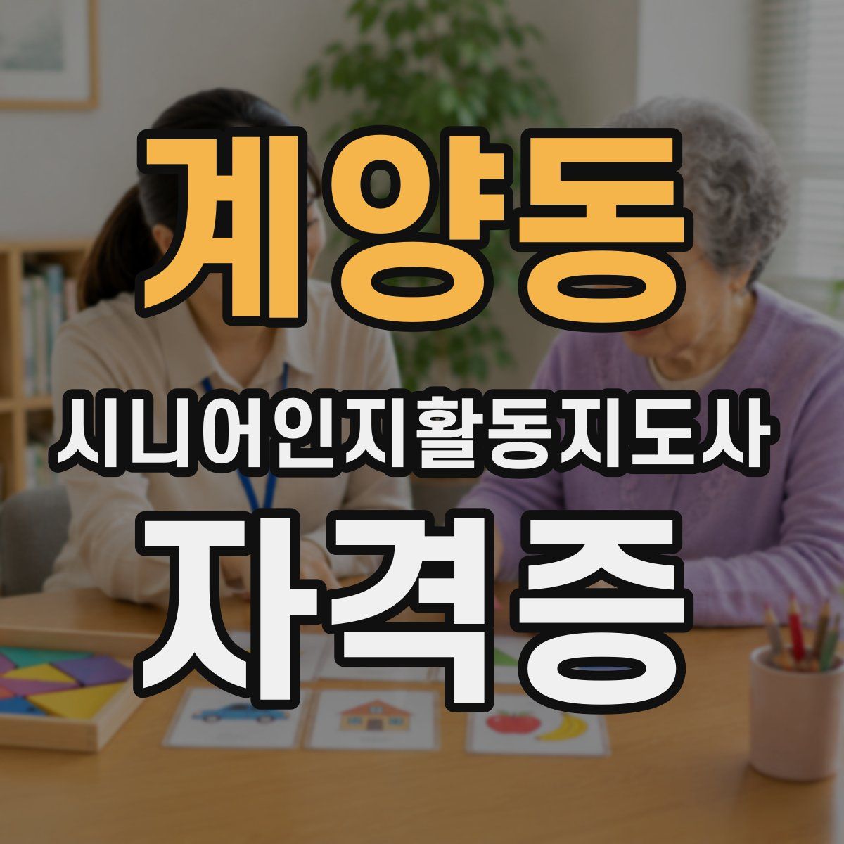 계양동 시니어인지활동지도사 자격증