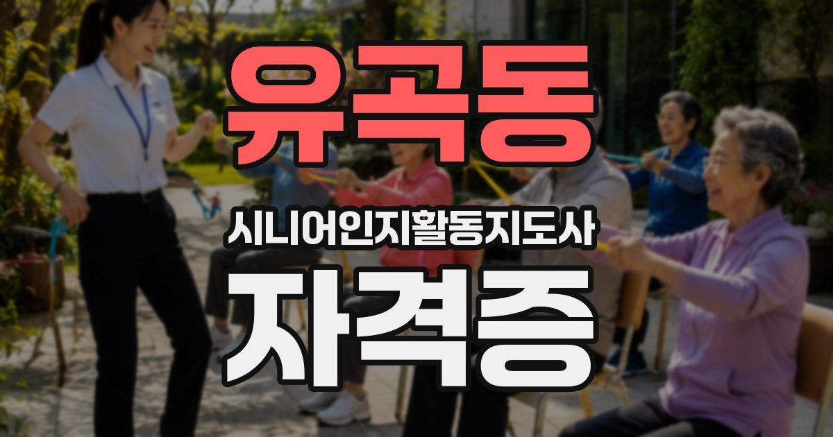 유곡동 시니어인지활동지도사 자격증