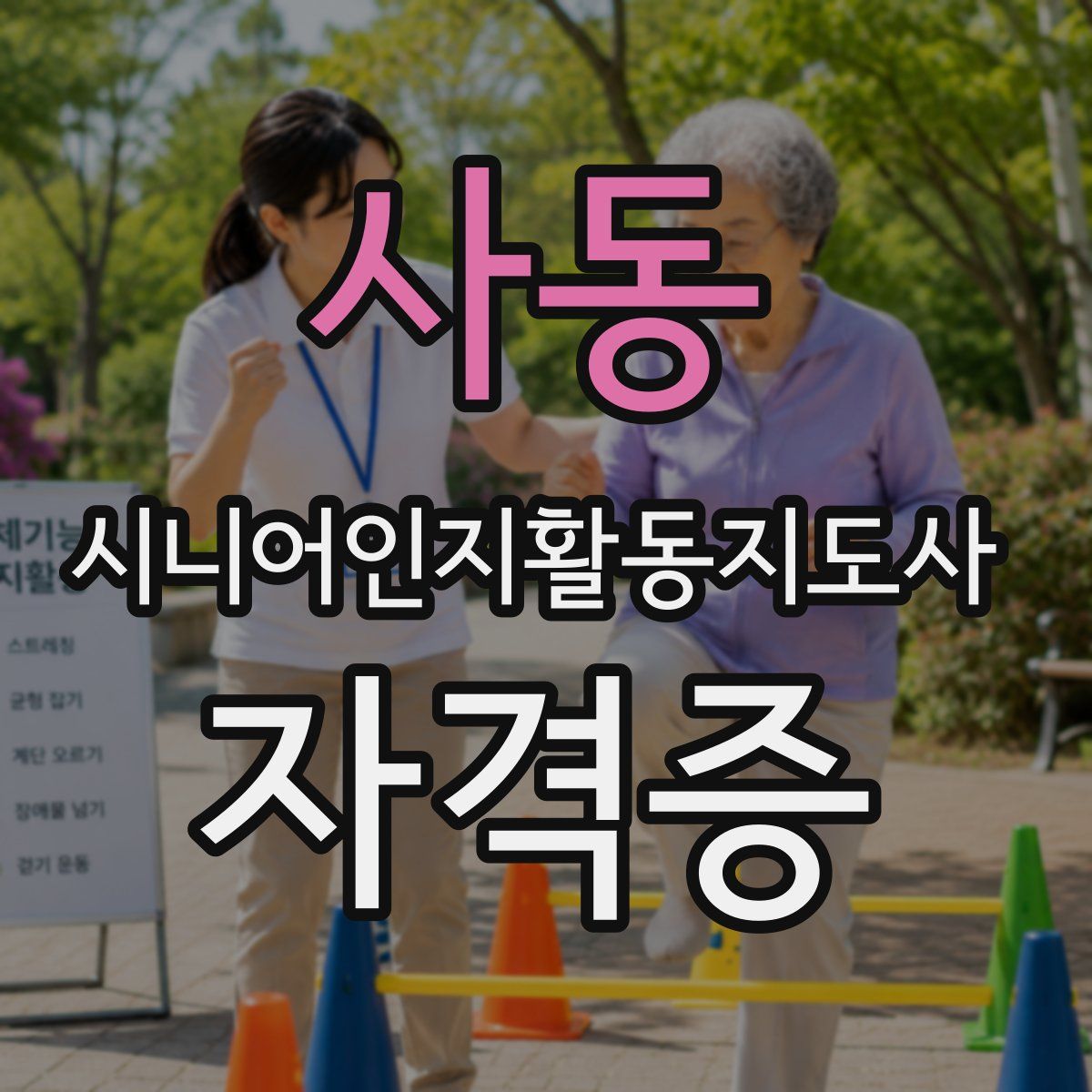 사동 시니어인지활동지도사 자격증
