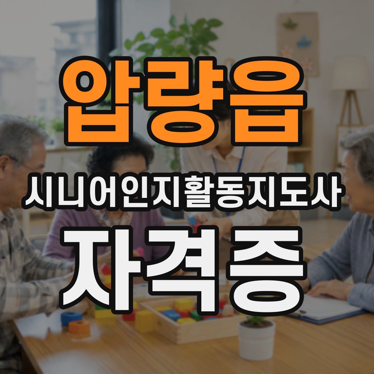 압량읍 시니어인지활동지도사 자격증