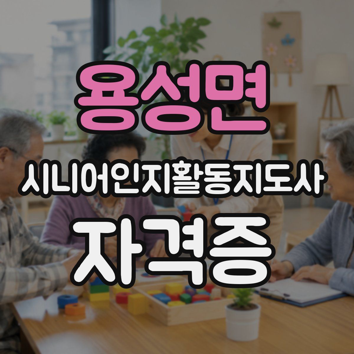 용성면 시니어인지활동지도사 자격증