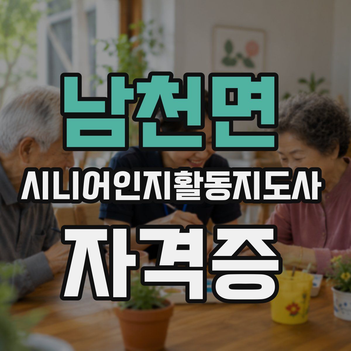 남천면 시니어인지활동지도사 자격증
