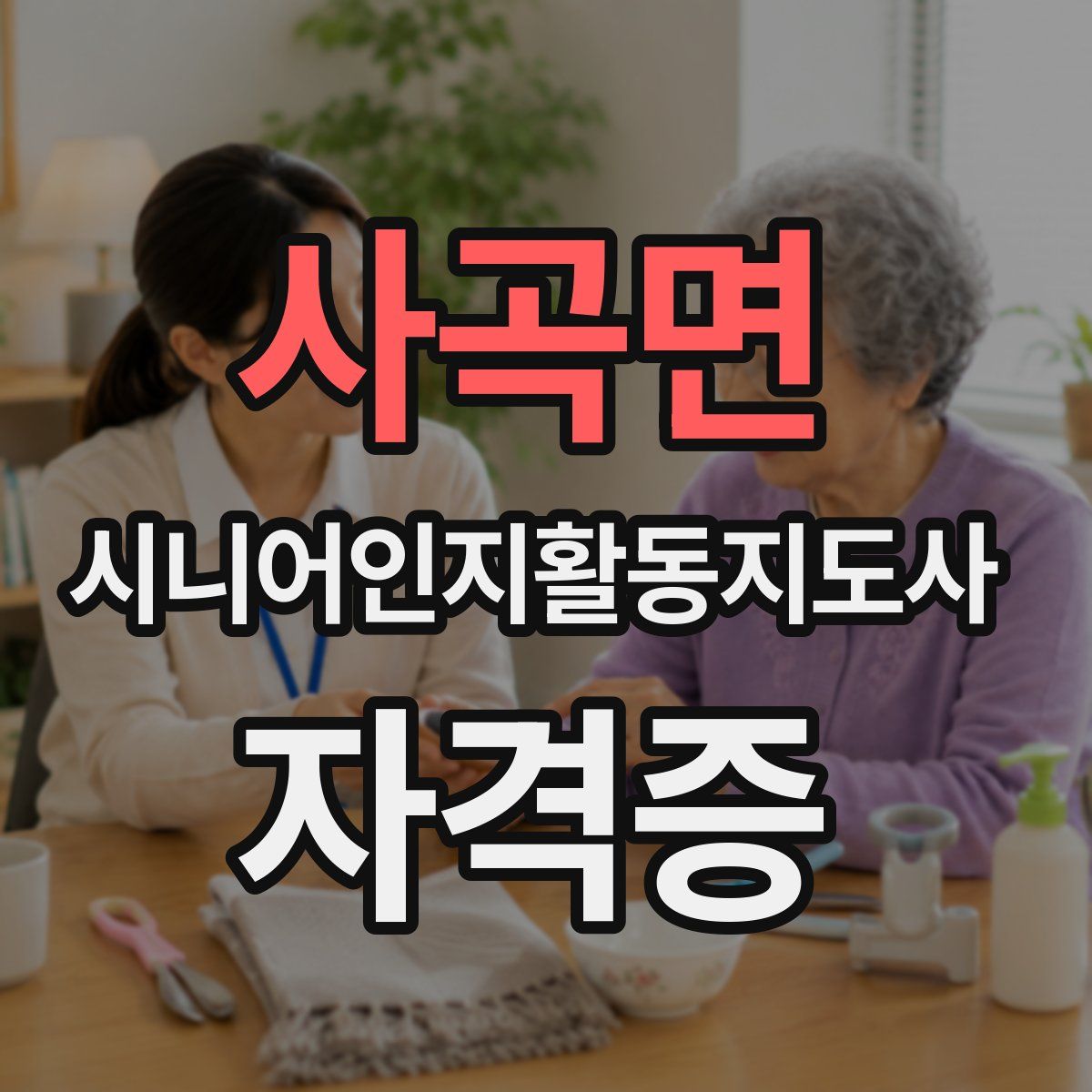 사곡면 시니어인지활동지도사 자격증