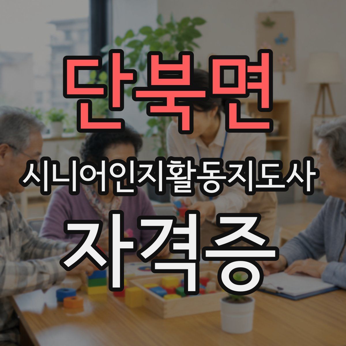 단북면 시니어인지활동지도사 자격증