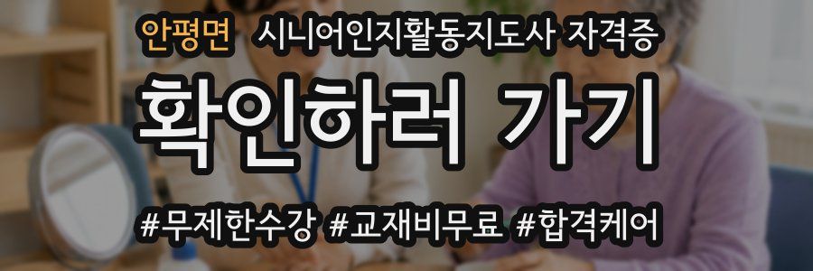 안평면 시니어인지활동지도사 자격증