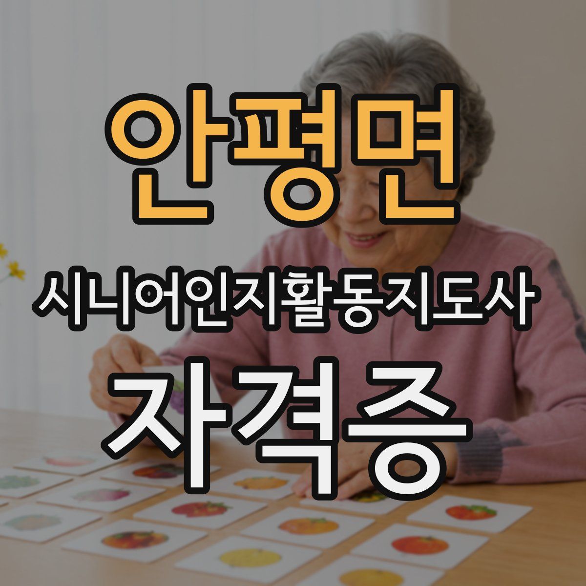 안평면 시니어인지활동지도사 자격증