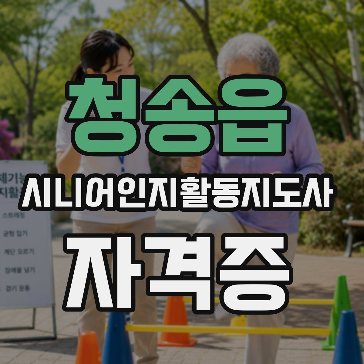 청송읍 시니어인지활동지도사 자격증