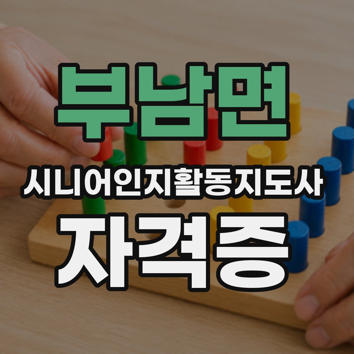 부남면 시니어인지활동지도사 자격증