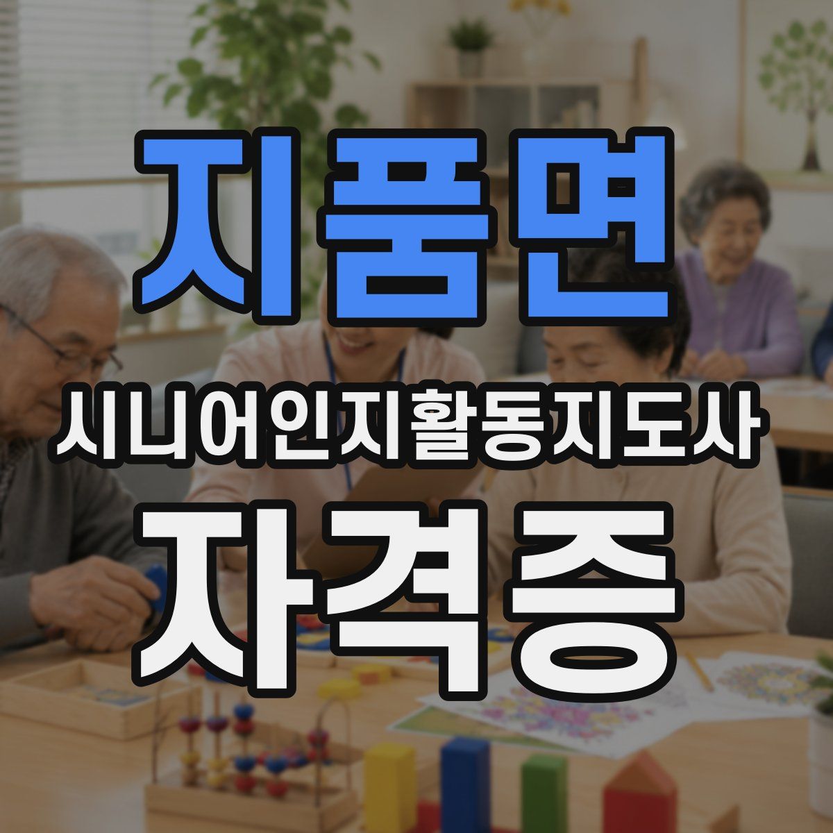 지품면 시니어인지활동지도사 자격증