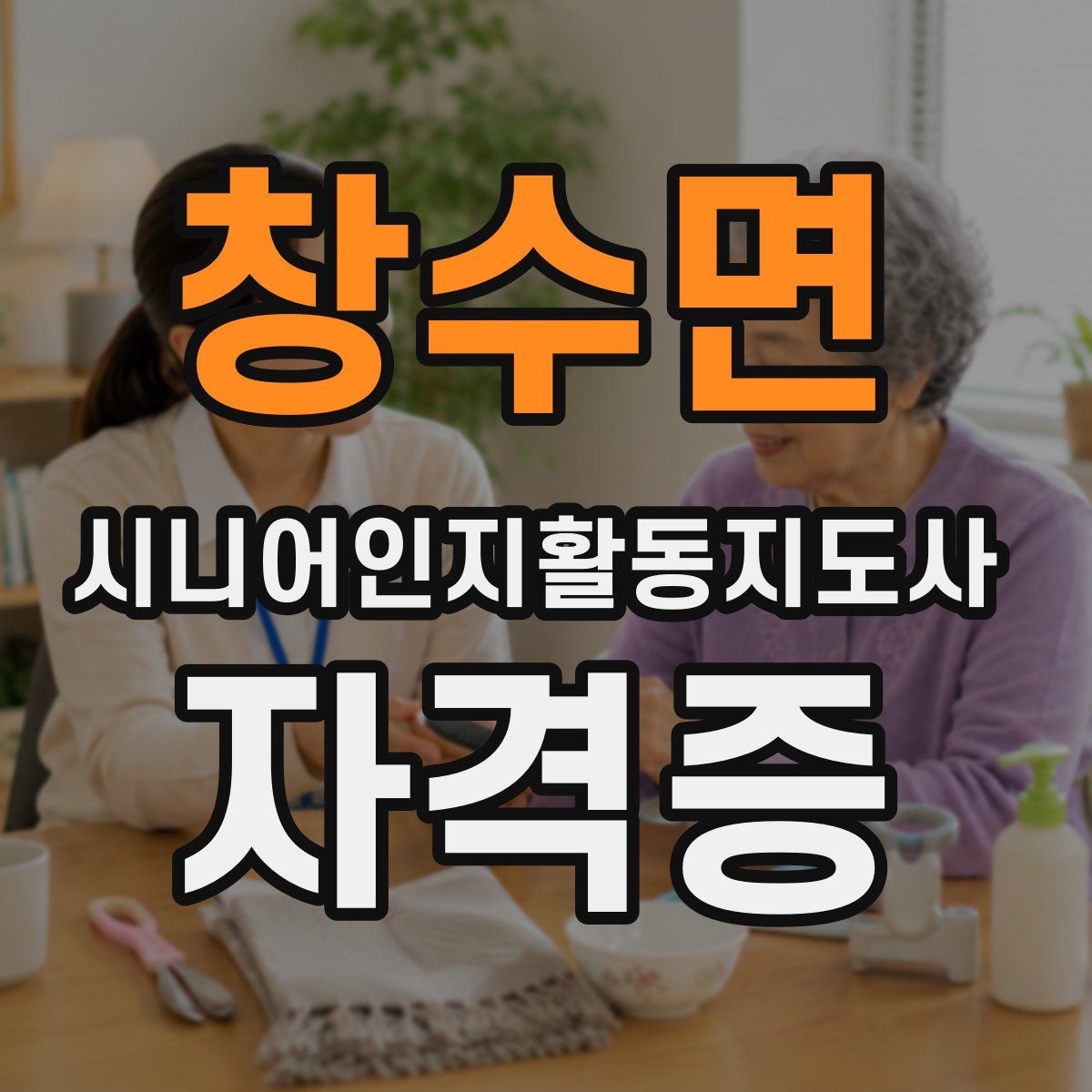 창수면 시니어인지활동지도사 자격증