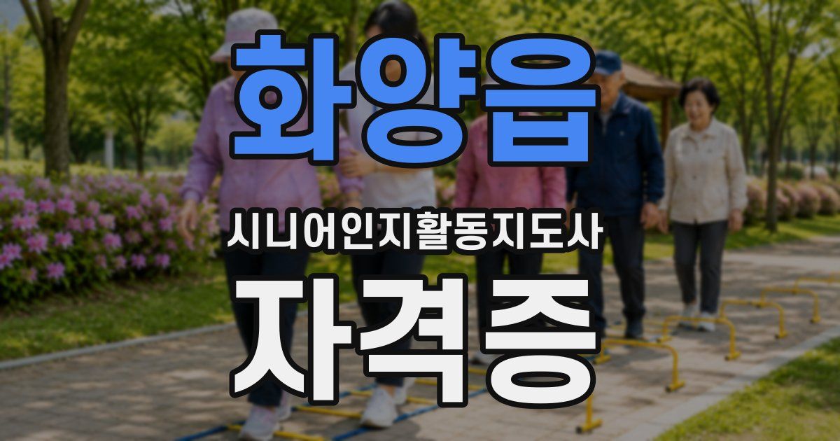화양읍 시니어인지활동지도사 자격증