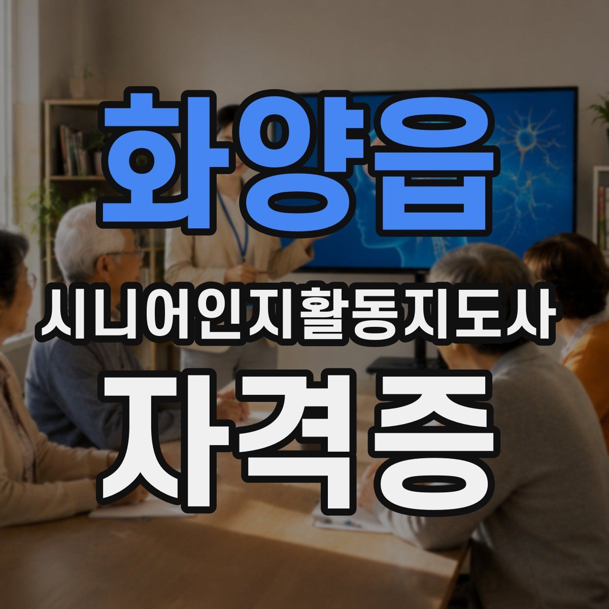 화양읍 시니어인지활동지도사 자격증