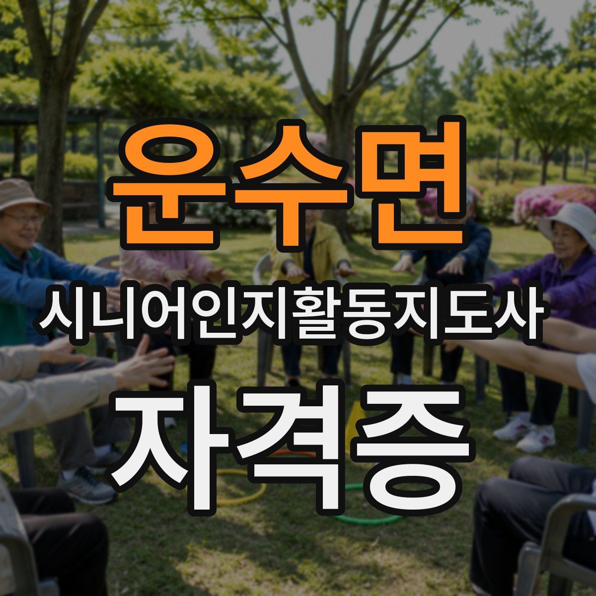 운수면 시니어인지활동지도사 자격증