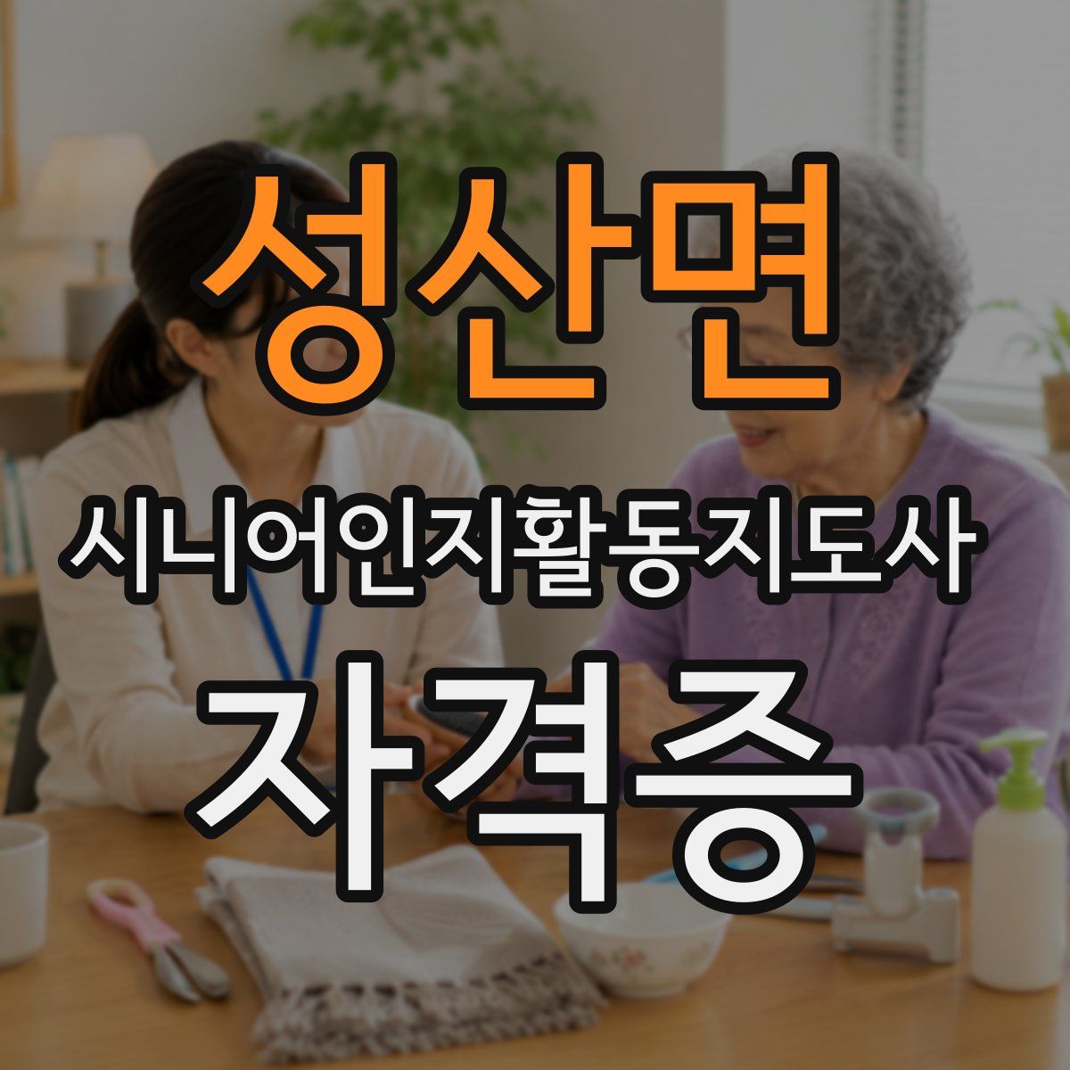 성산면 시니어인지활동지도사 자격증