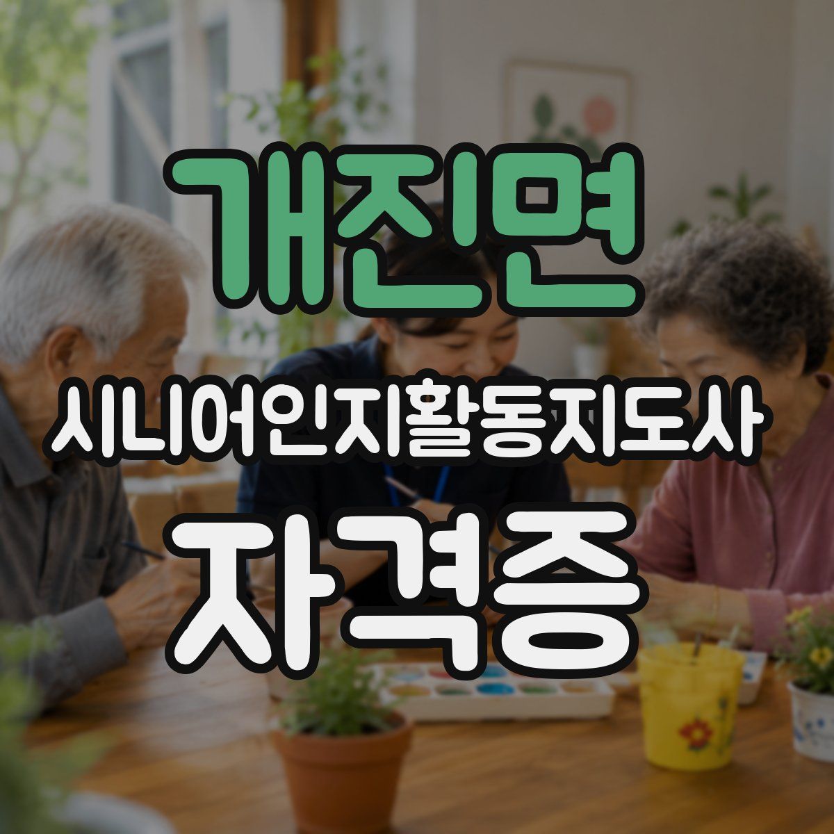개진면 시니어인지활동지도사 자격증
