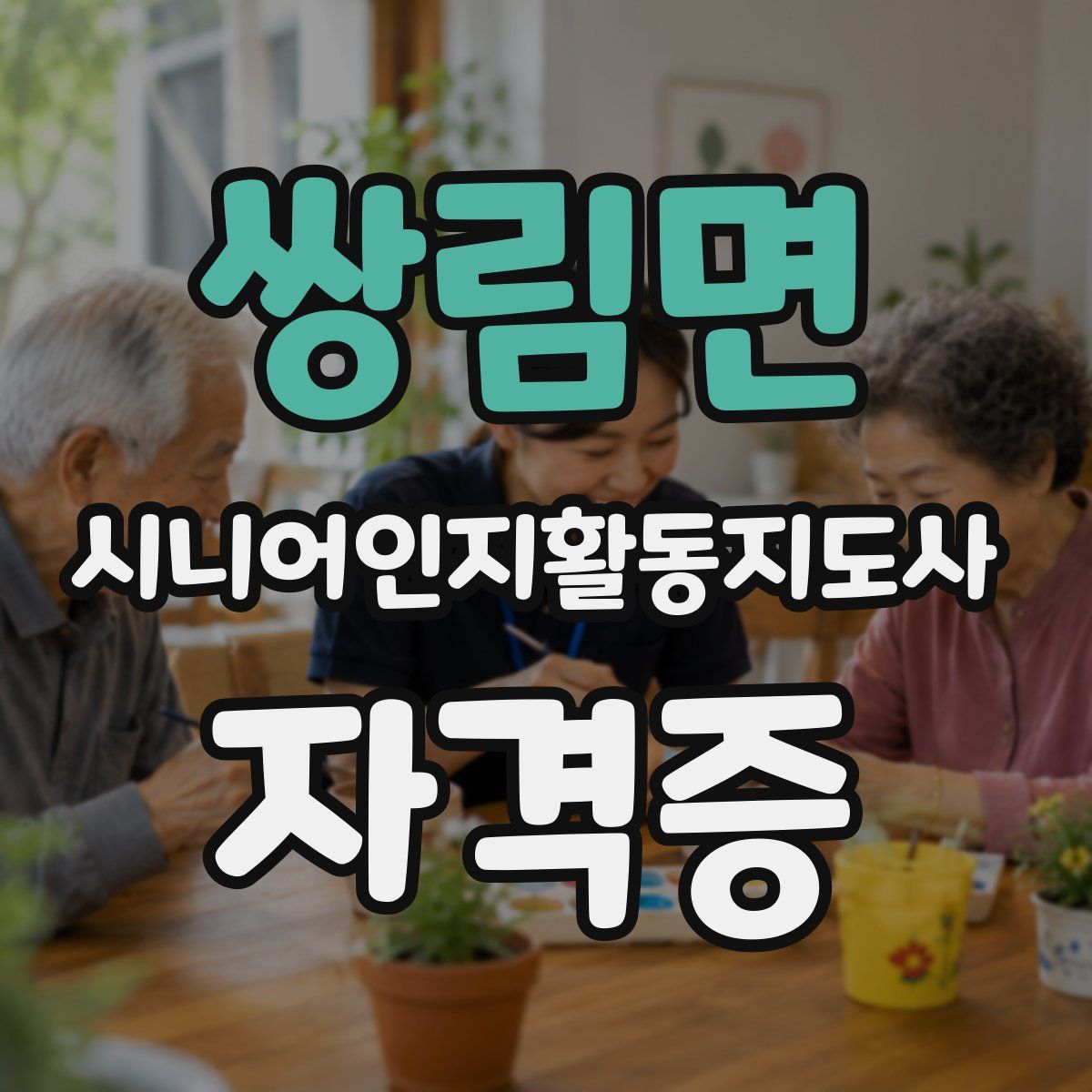 쌍림면 시니어인지활동지도사 자격증