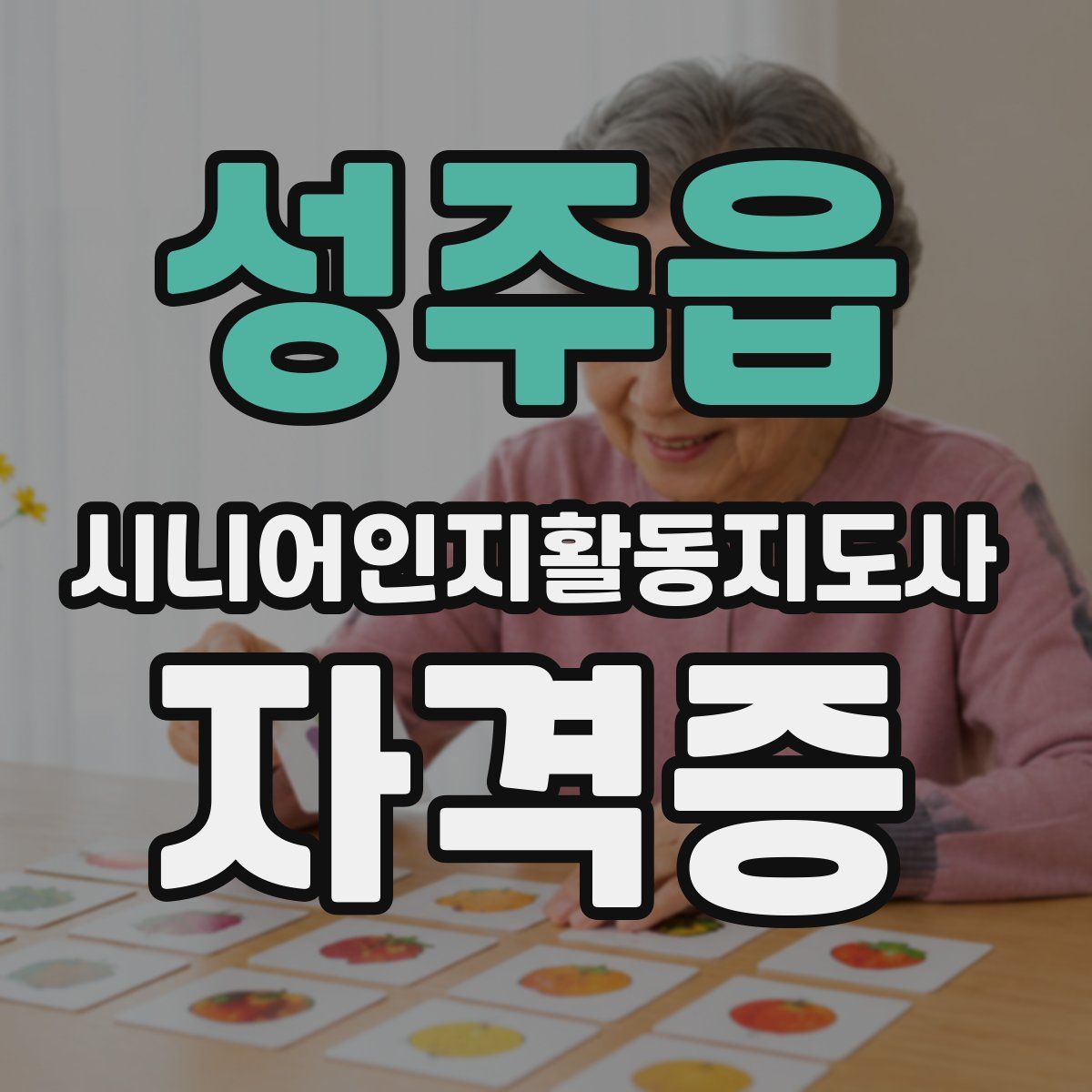 성주읍 시니어인지활동지도사 자격증