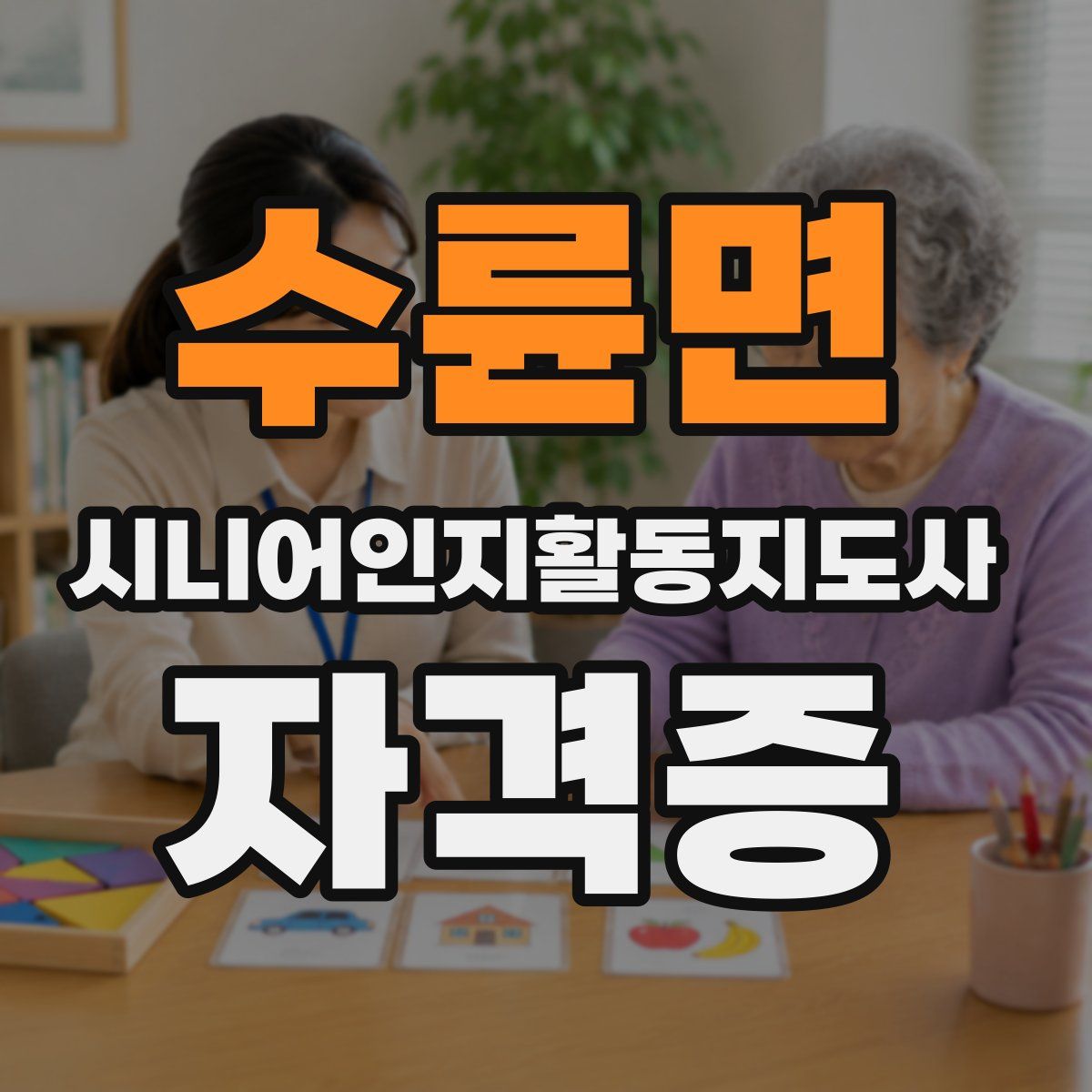 수륜면 시니어인지활동지도사 자격증