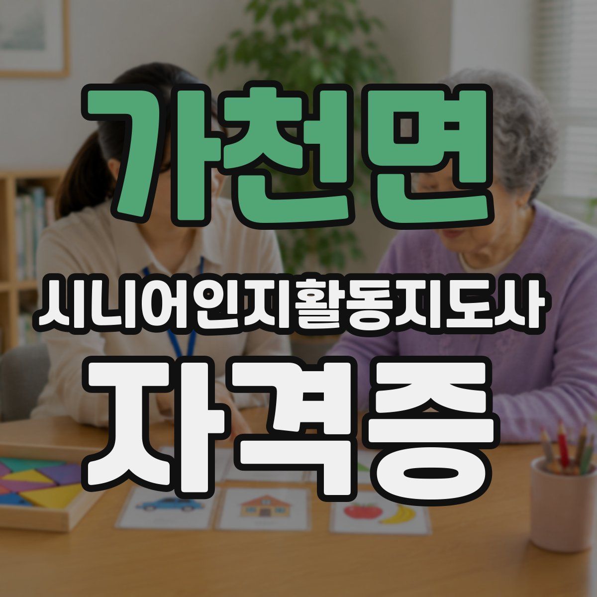 가천면 시니어인지활동지도사 자격증