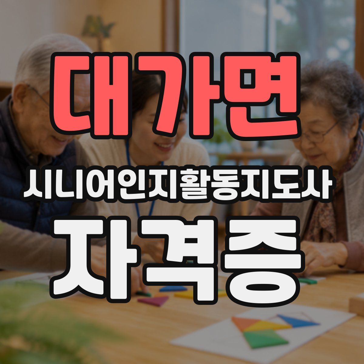 대가면 시니어인지활동지도사 자격증