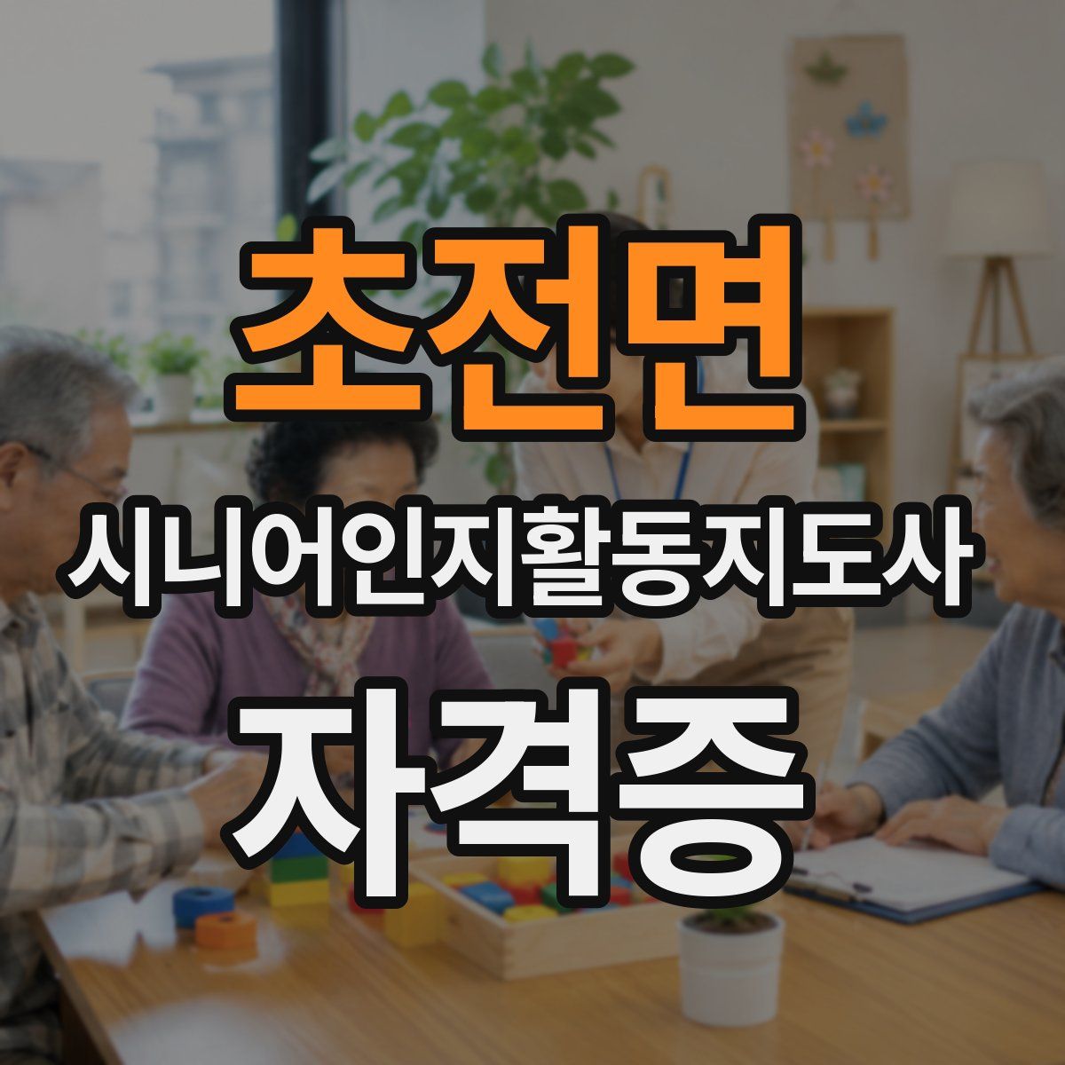 초전면 시니어인지활동지도사 자격증