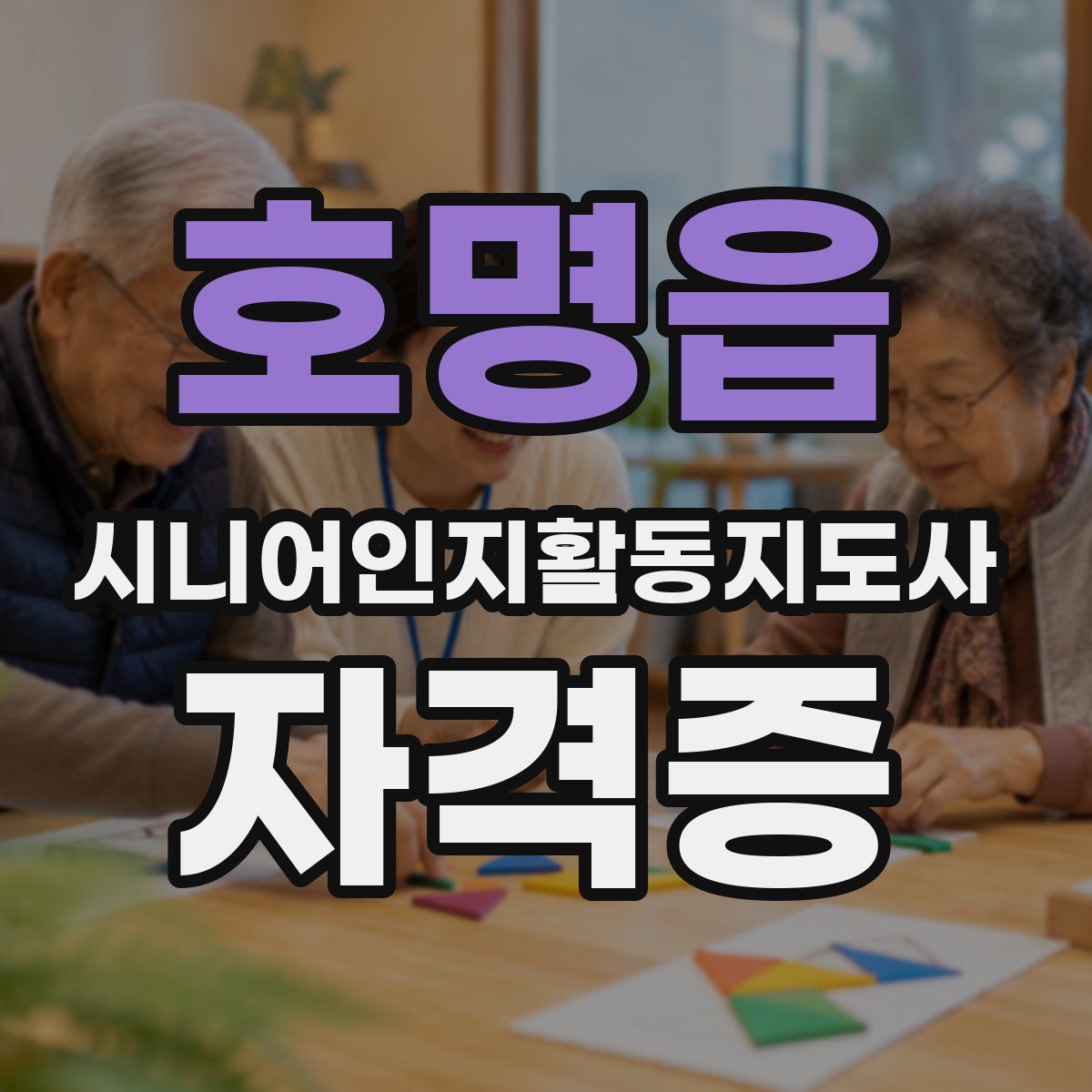 호명읍 시니어인지활동지도사 자격증