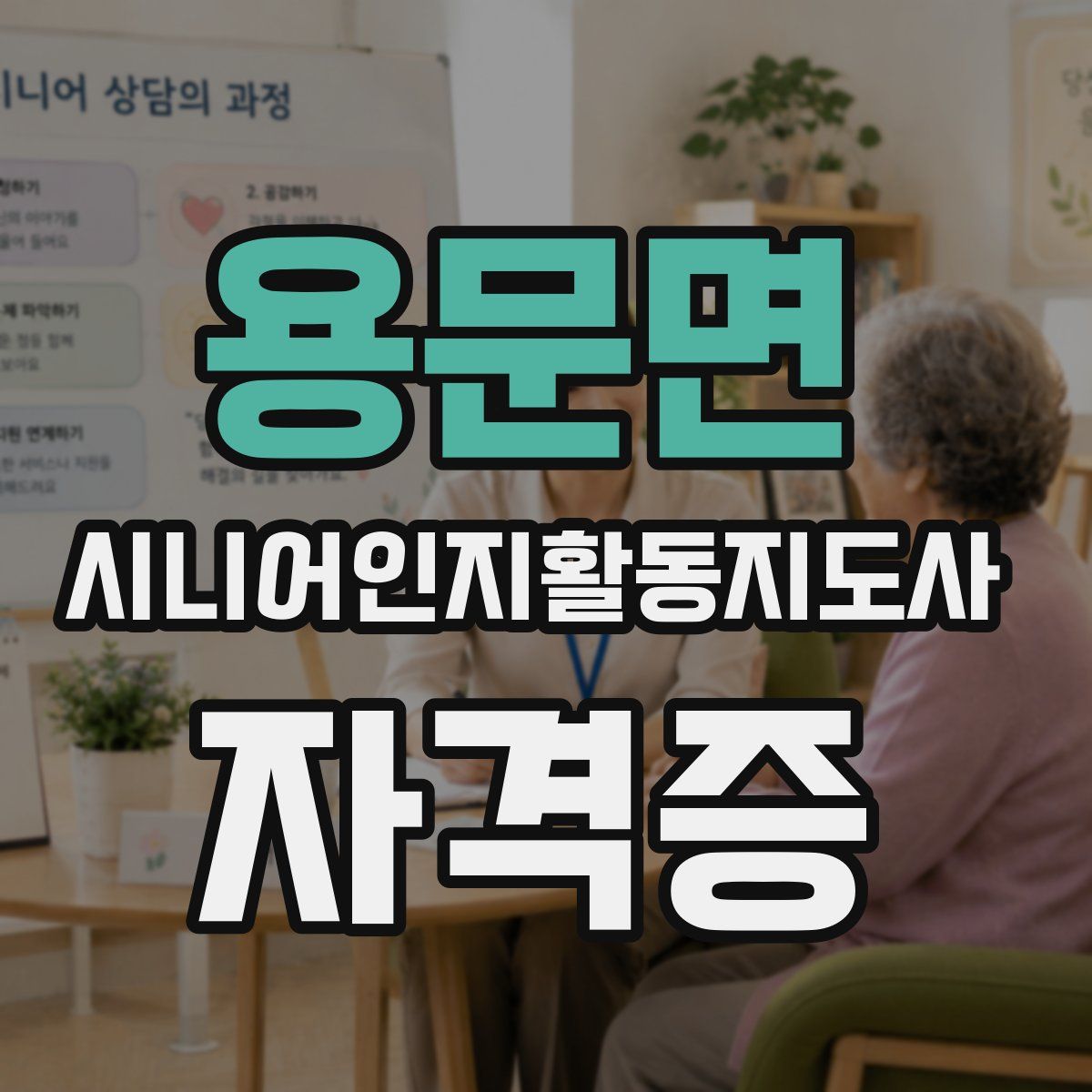 용문면 시니어인지활동지도사 자격증