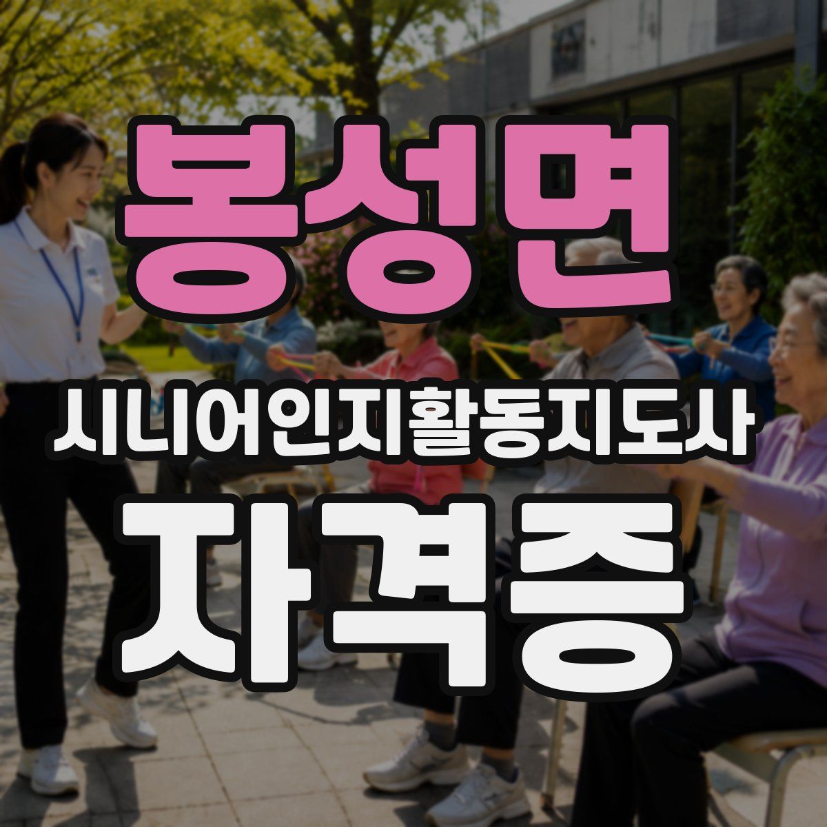 봉성면 시니어인지활동지도사 자격증