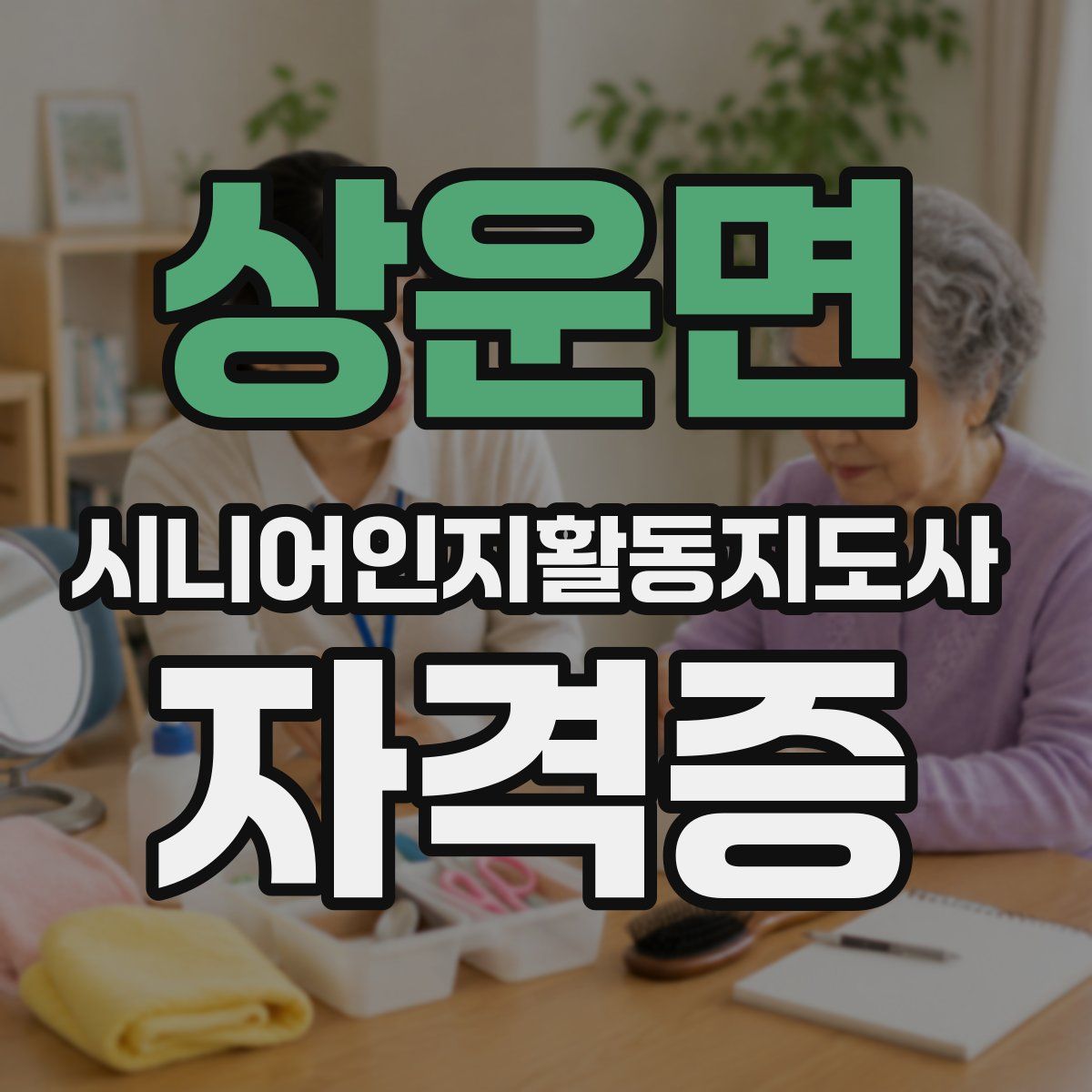 상운면 시니어인지활동지도사 자격증