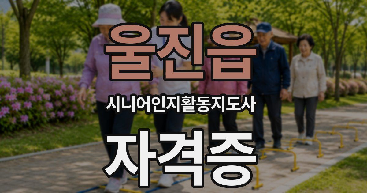 울진읍 시니어인지활동지도사 자격증