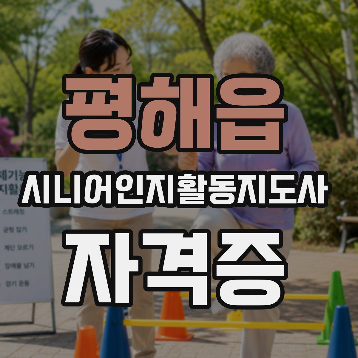 평해읍 시니어인지활동지도사 자격증