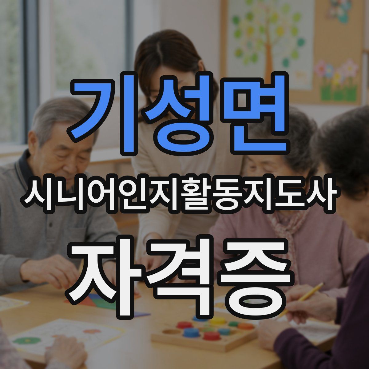 기성면 시니어인지활동지도사 자격증