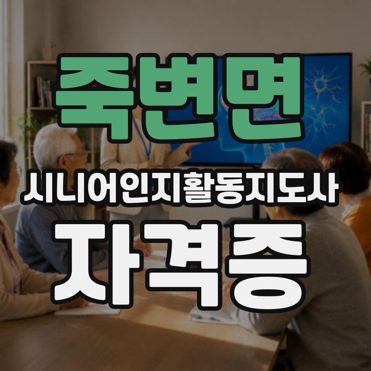 죽변면 시니어인지활동지도사 자격증