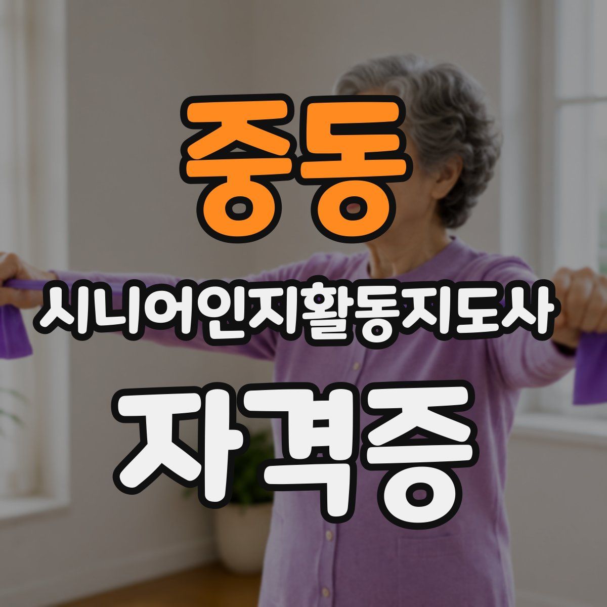 중동 시니어인지활동지도사 자격증