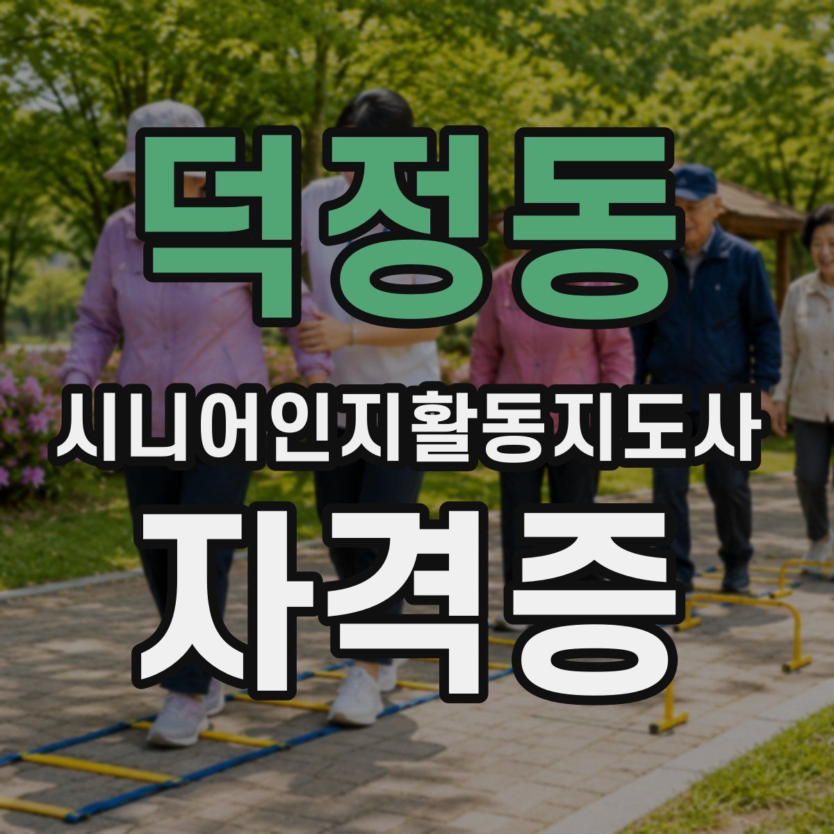 덕정동 시니어인지활동지도사 자격증