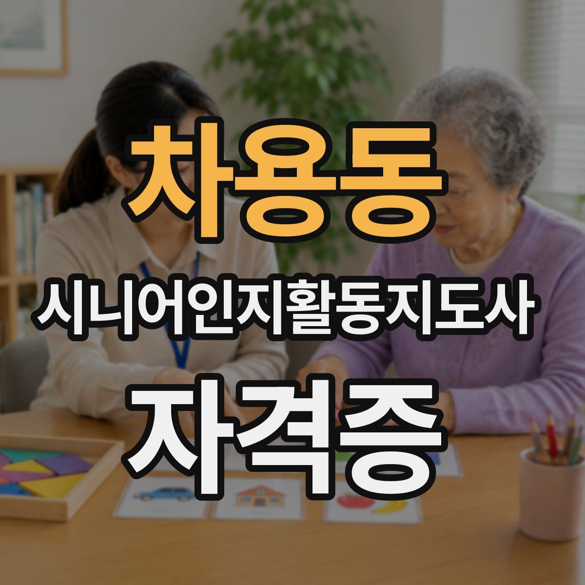 차용동 시니어인지활동지도사 자격증
