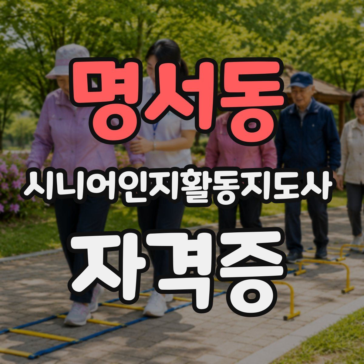명서동 시니어인지활동지도사 자격증