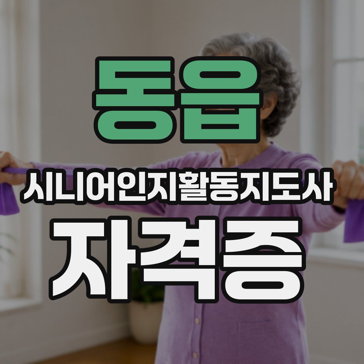동읍 시니어인지활동지도사 자격증
